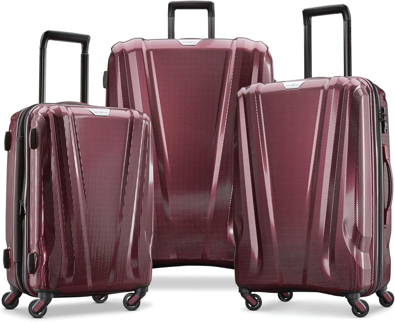 Samsonite SWERV DLX Spinner 3 Piece Carry-On, Medium, and Large Suitcase Hard-Shell Luggage Set